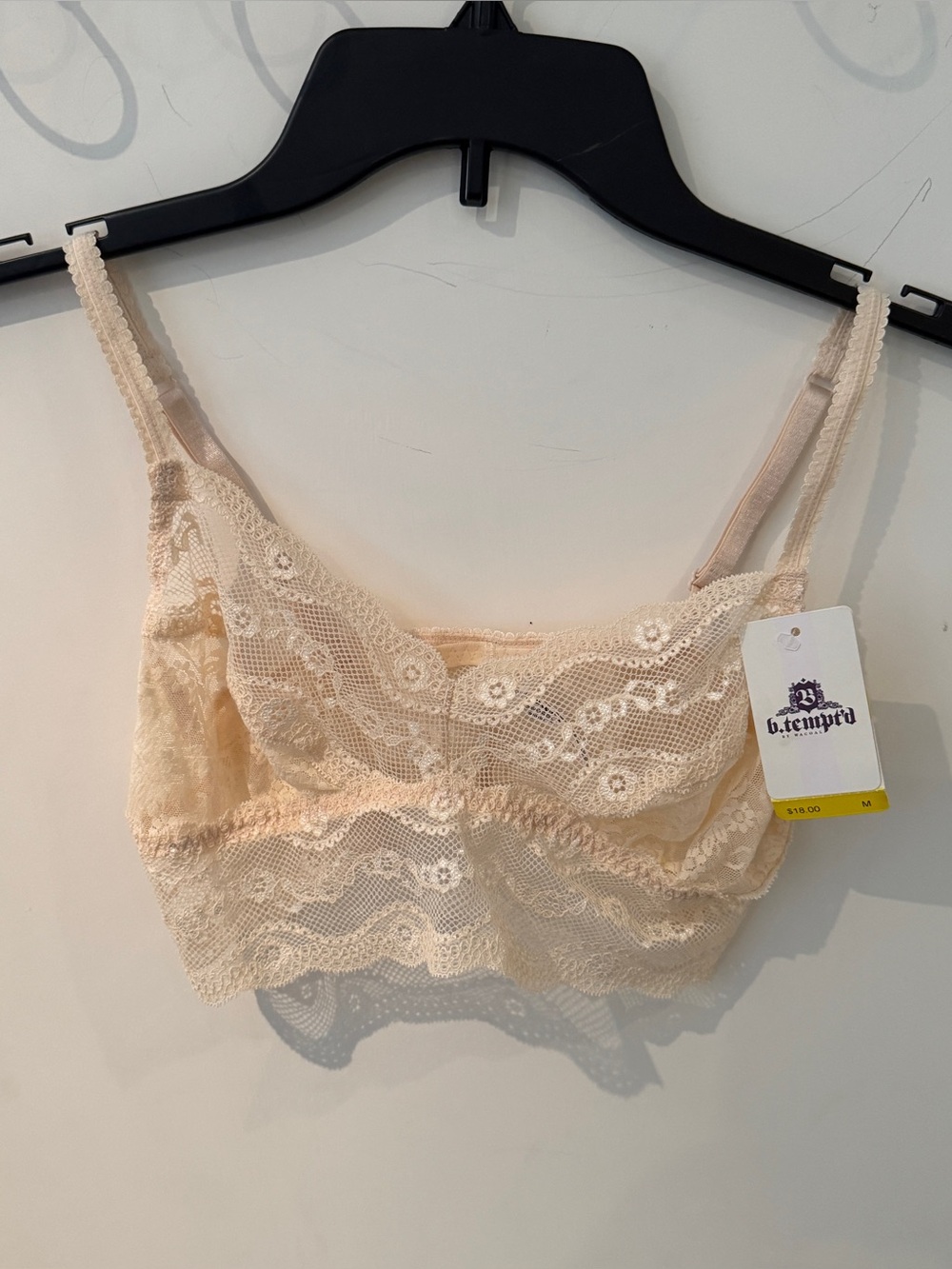 Lace Bralette in Light Beige